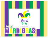 MARDI GRAS PHOTO FRAMES AND BOXES 4" x 6" Glitter Stripe Frame