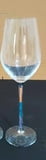 GIFTS AND ACCESSORIES 8" WINE GLASS W PGG STONES IN CLEAR STEM