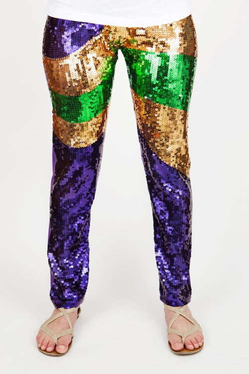 Mardi Gras Sequin Pants XL