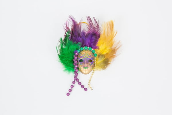 PGG Beads/Feathers Mini Mask Magnet