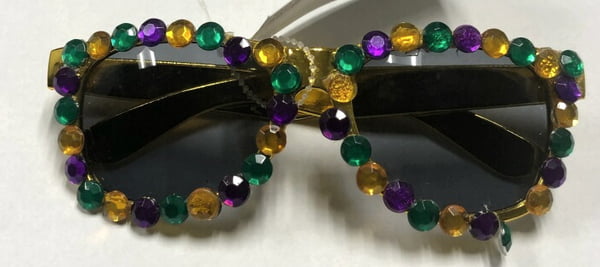 Gold Beaded Wayfarer Sunglasses