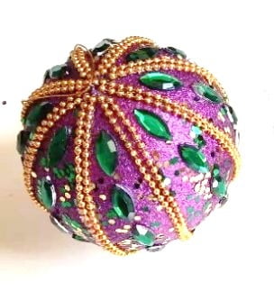 10cm Foam Ball w Decorative Jewels