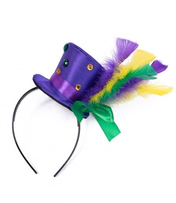 11"H X 4" D Purple Hat Headband