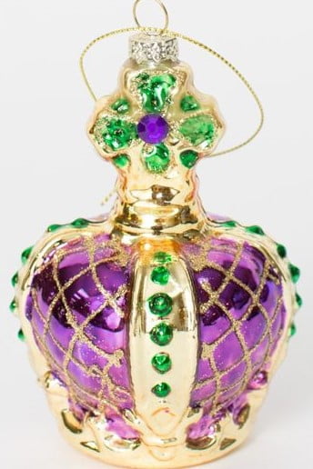 2.75" Glass Crown Ornament