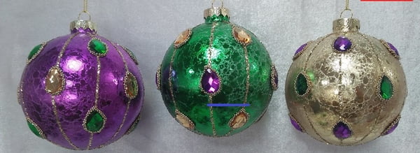 100mm Purple Ornament w Jewels