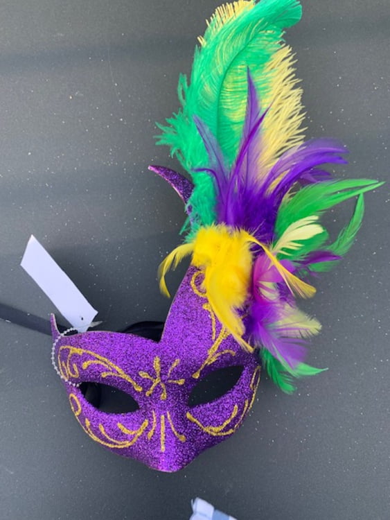 Purple Mask w Feathers