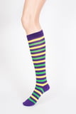 Stripe Cotton Knee Socks