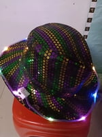 Mardi Gras Cowboy Sequin Hat