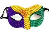 MASKS AND SUNGLASSES COLLECTIONS 10" X 3" PGG HARD MASK W JEWELS