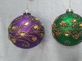 3-131P 100MM Purple Ornament w Jewels