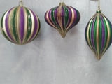 80MM Onion Shape Ornament w PGG Stripes
