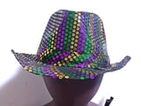 Mardi Gras Cowboy Sequin Hat